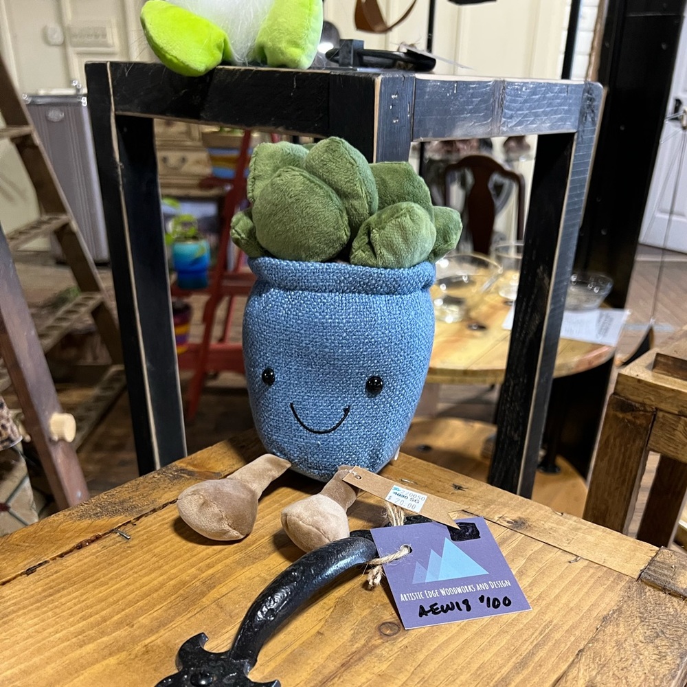 Plush Plant happy face house plant green thumb cactus friend home decor New - Picture 4 of 4